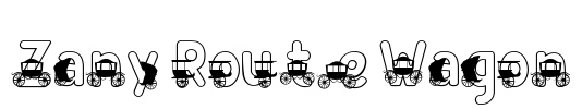 Zany Route Wagon Font Image