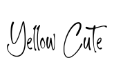 Yellow Cute Font Image