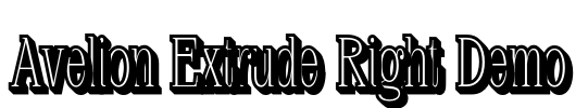 Avelion Extrude Right Demo Font Image