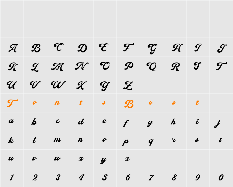 Midesto Demo Character Map