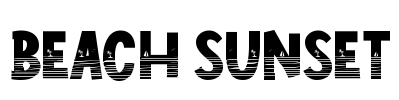 Beach Sunset Font Image