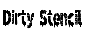 Dirty Stencil Font Image