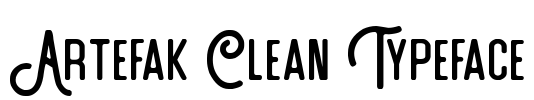 Artefak Clean Typeface Font Image
