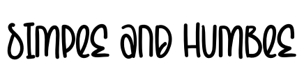 Simple And Humble Font Image