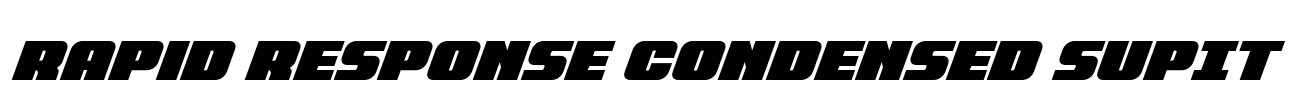 Rapid Response Condensed SupIt Font Image