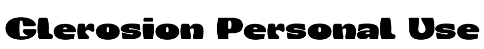 Glerosion Personal Use Font Image