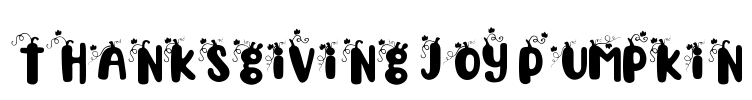 Thanksgiving Joy Pumpkin Font Image