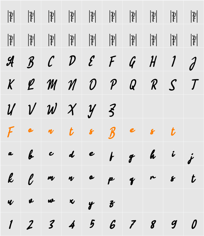 Oblur Signature Character Map