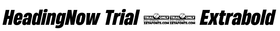 HeadingNow Trial 57 Extrabold Font Image