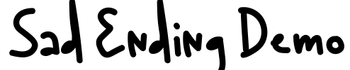 Sad Ending Demo Font Image