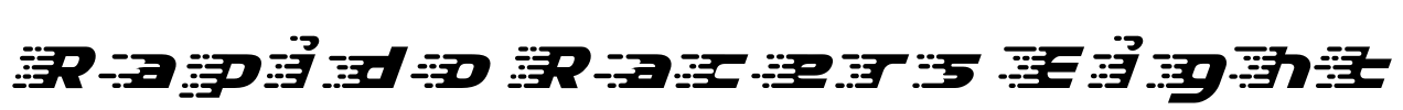 Rapido Racers Eight Font Image