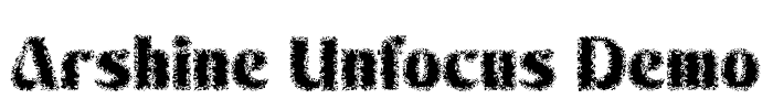Arshine Unfocus Demo Font Image