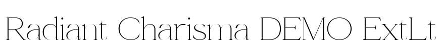 Radiant Charisma DEMO ExtLt Font Image