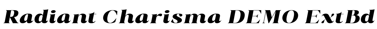 Radiant Charisma DEMO ExtBd Font Image
