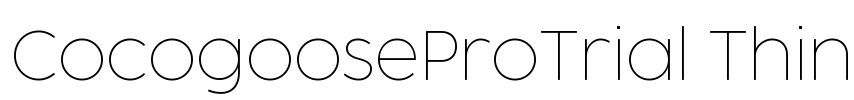CocogooseProTrial Thin Font Image
