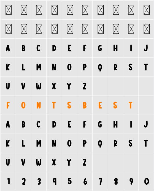 Official Character Map