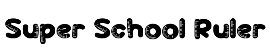 Super School Ruler Font Image