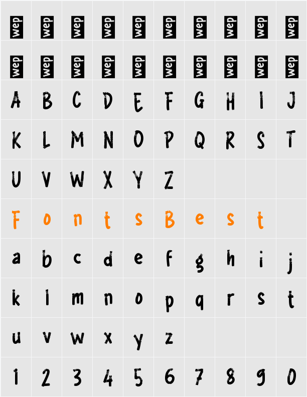 g Gasin Character Map