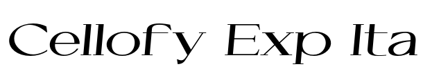 Cellofy Exp Ita Font Image