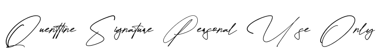 Quenttine Signature Personal Use Only Font Image