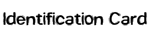 Identification Card Font Image