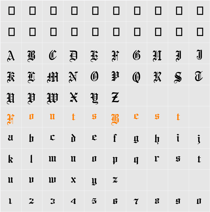 Bayone Character Map