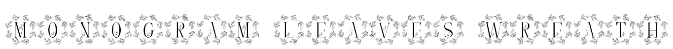 Monogram Leaves Wreath Font Image