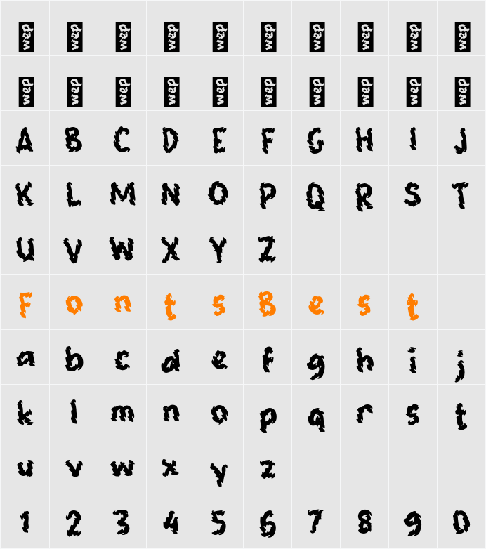 M Mlaste Character Map