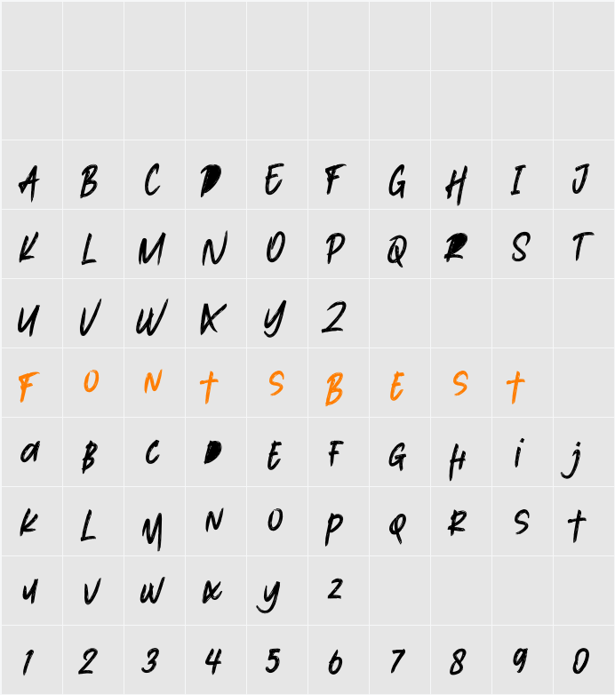 Stickyrans Free Trial Character Map