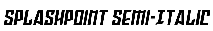 Splashpoint Semi-Italic Font Image