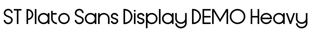 ST Plato Sans Display DEMO Heavy Font Image