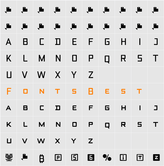 Axial Caps Med Character Map