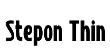 Stepon Thin Font Image