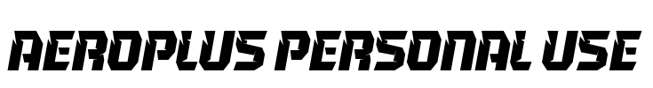 Aeroplus Personal Use Font Image