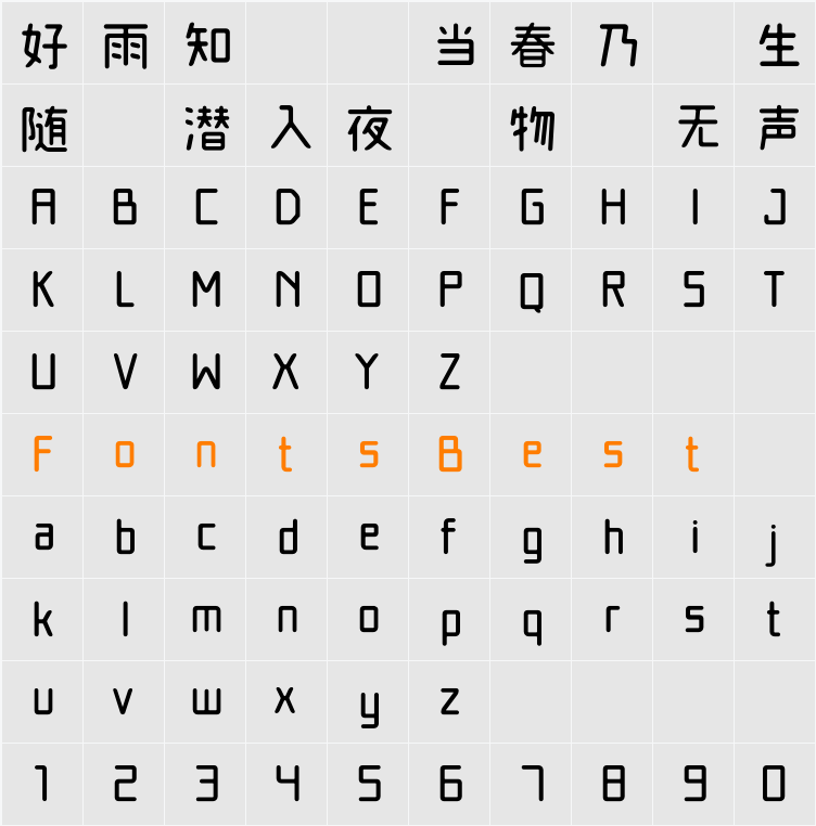 マメロン Character Map