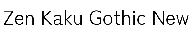 Zen Kaku Gothic New Font Image