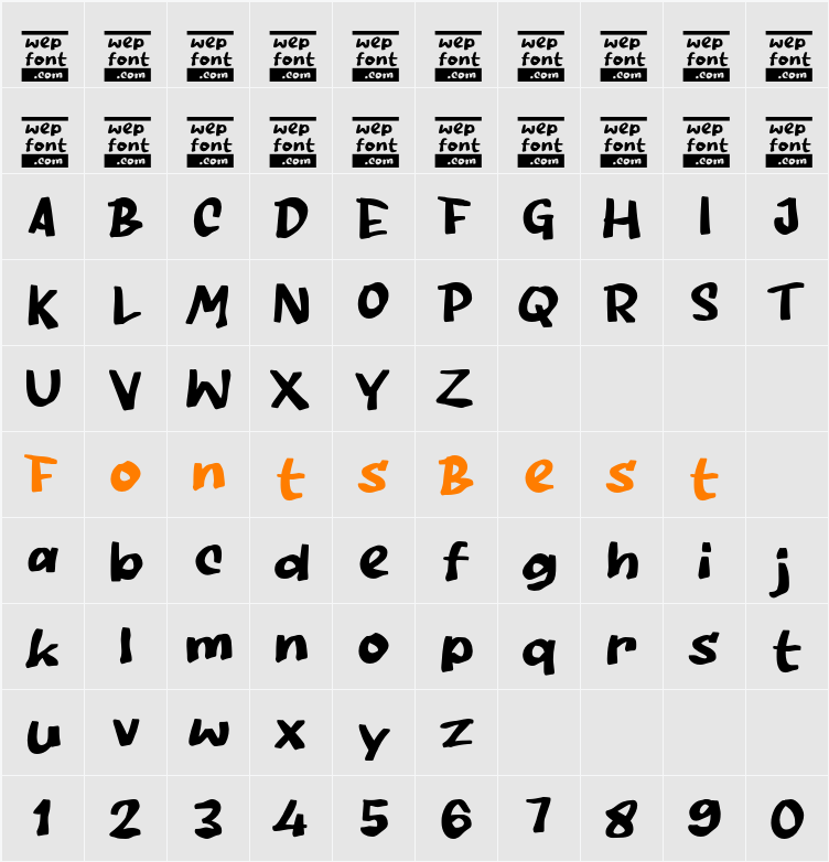 Obarong Character Map