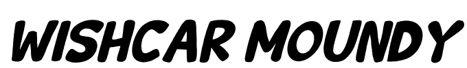 Wishcar Moundy Font Image