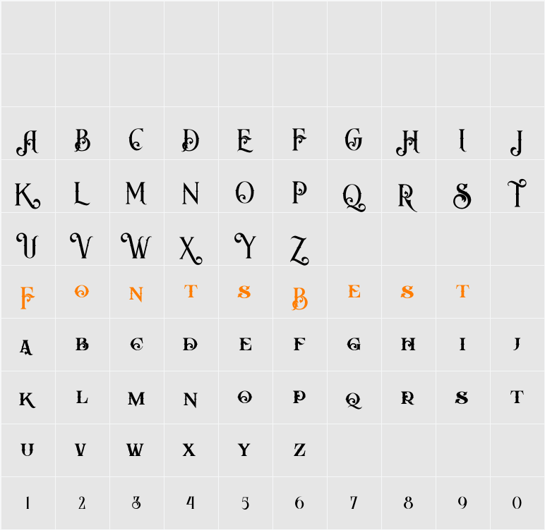 Arbatosh Regular Character Map