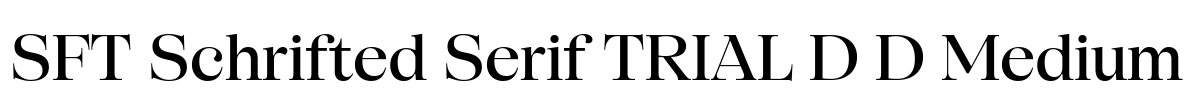SFT Schrifted Serif TRIAL D D Medium Font Image