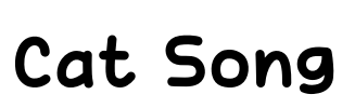 Cat Song Font Image
