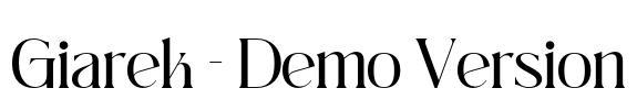 Giarek - Demo Version Font Image