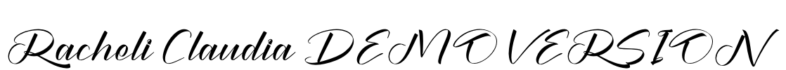 Racheli Claudia DEMO VERSION Font Image