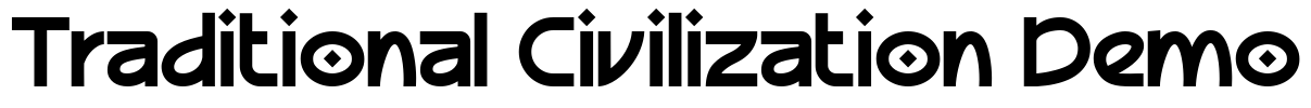 Traditional Civilization Demo Font Image