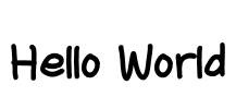 Hello World Font Image