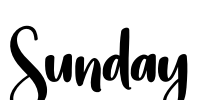 Sunday Font Image