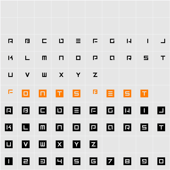 Alien Skyline Character Map