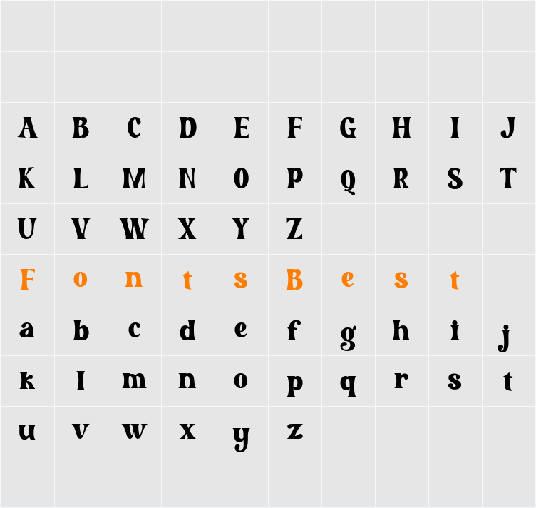 Battora Character Map