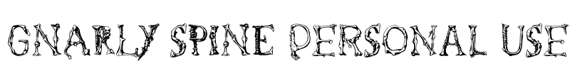 Gnarly Spine PERSONAL USE Font Image