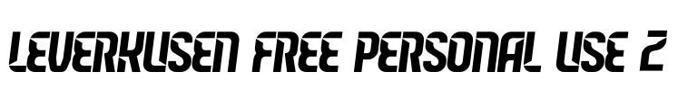 Leverkusen Free Personal Use 2 Font Image